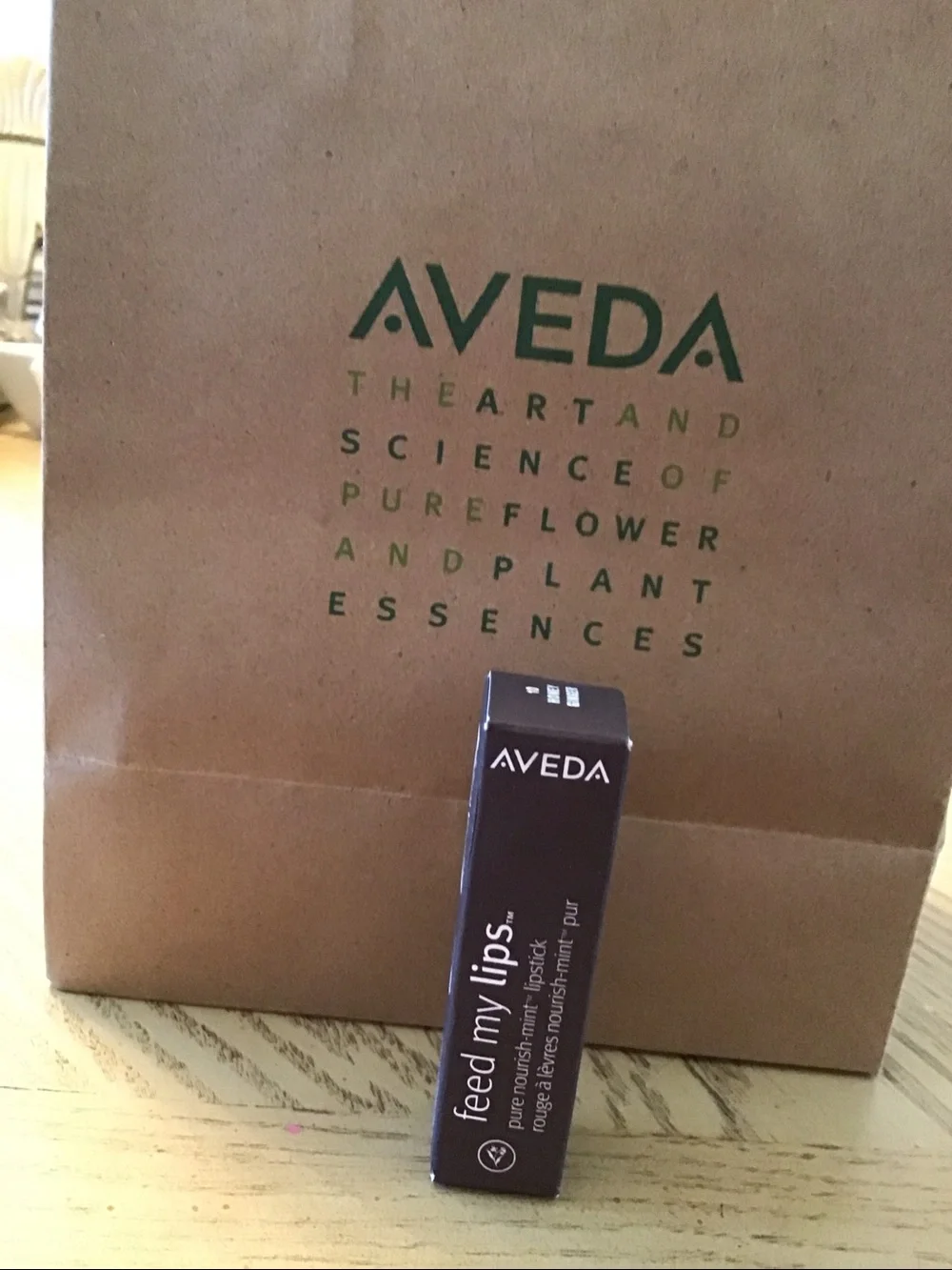 AVEDA feed my lips lipstick pure nourish-mint #10 honey ginger